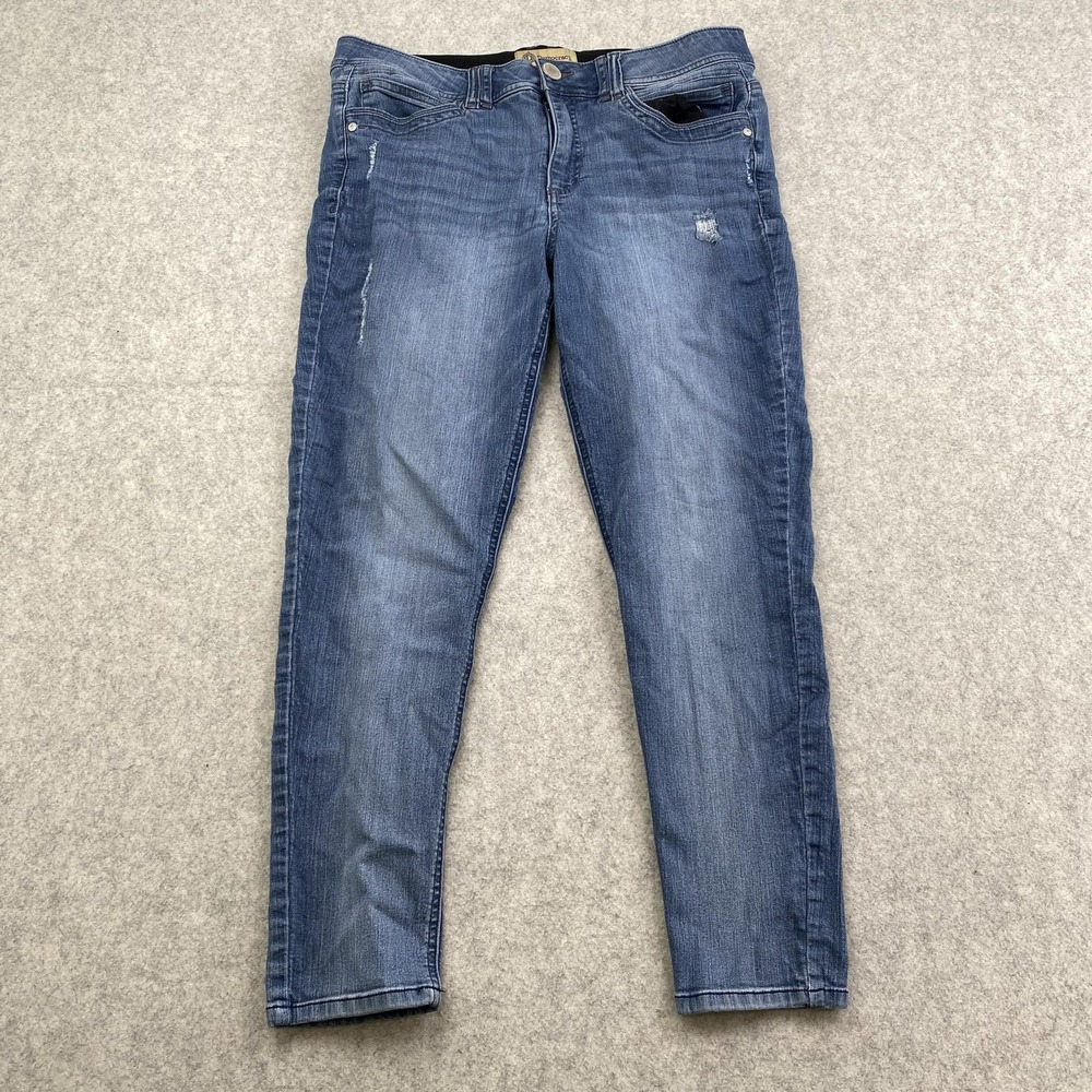 Democracy Ab Technology Jeans Womens 14 (34x25) Blue Wash Skinny Stretch